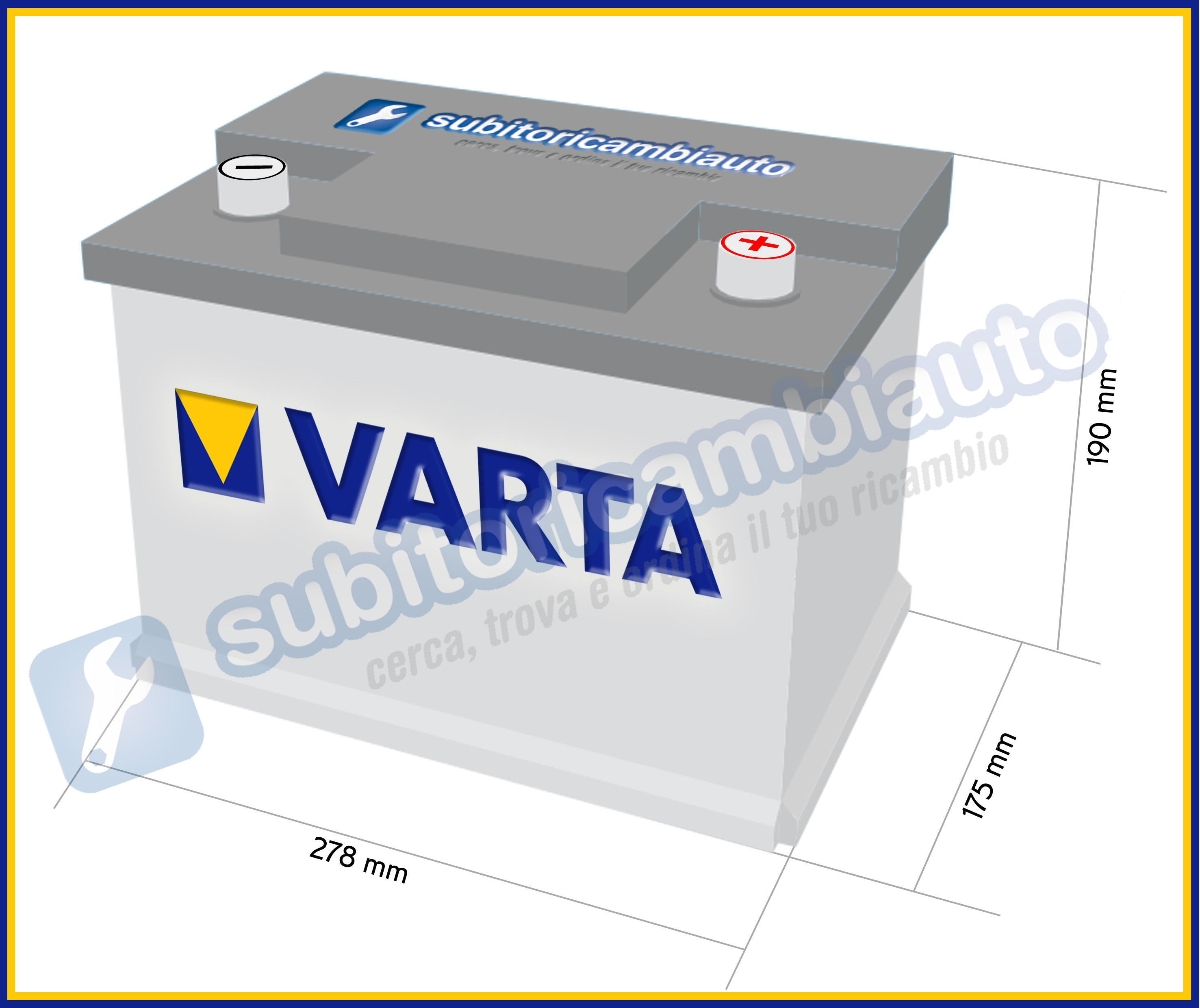BATTERIA VARTA E39 START&STOP PLUS 70AH 760A di spunto 278x175x190 570901076 SILVER
